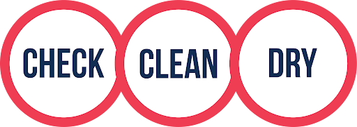 Check, Clean and Dry logo