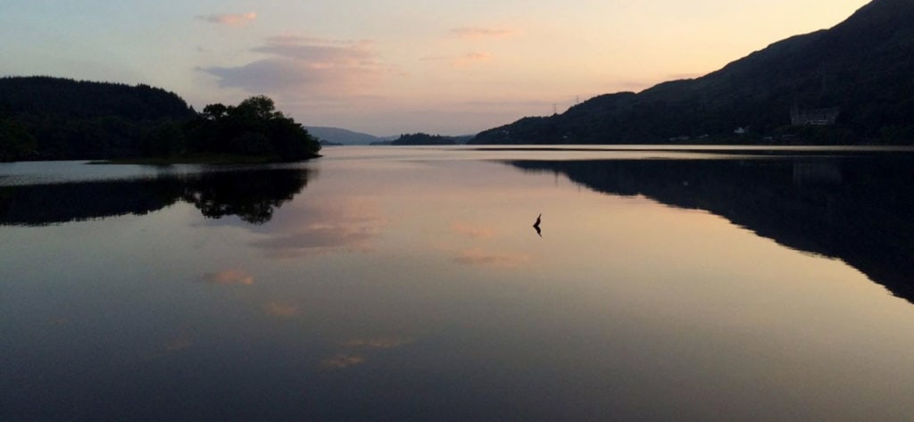 The Lock Awe Challenge. Loch Awe at sunset.