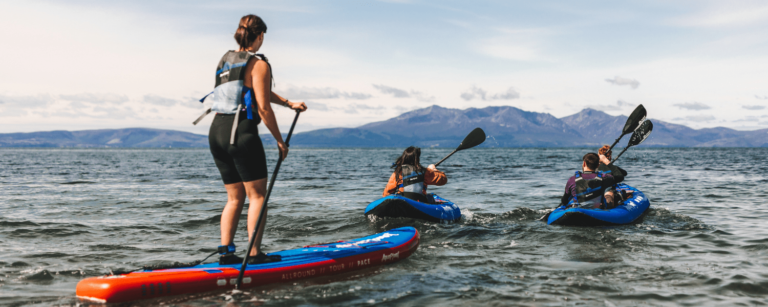 inflatable paddling group