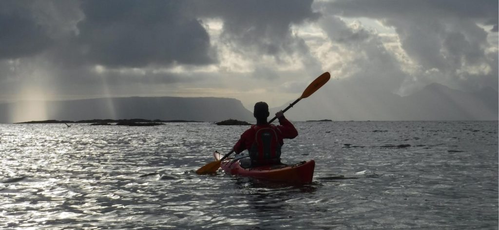 paddling in a thunderstorm