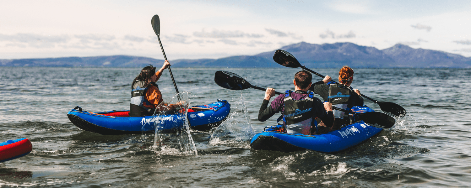 inflatable kayaks paddling