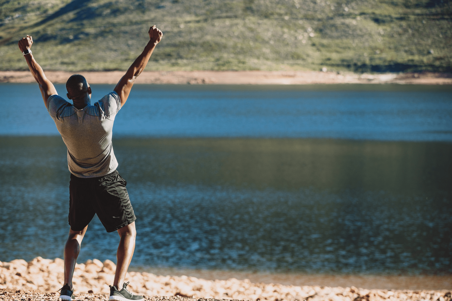 celebrating at the river