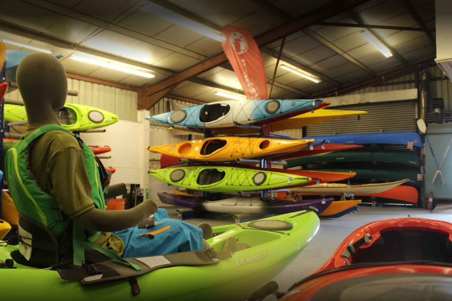 kayak in a retailer