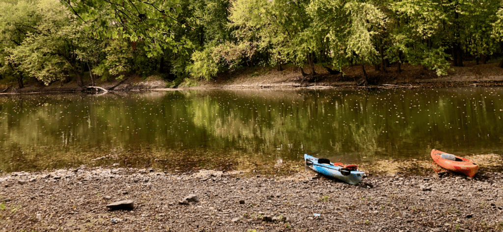 paddling in low water levels