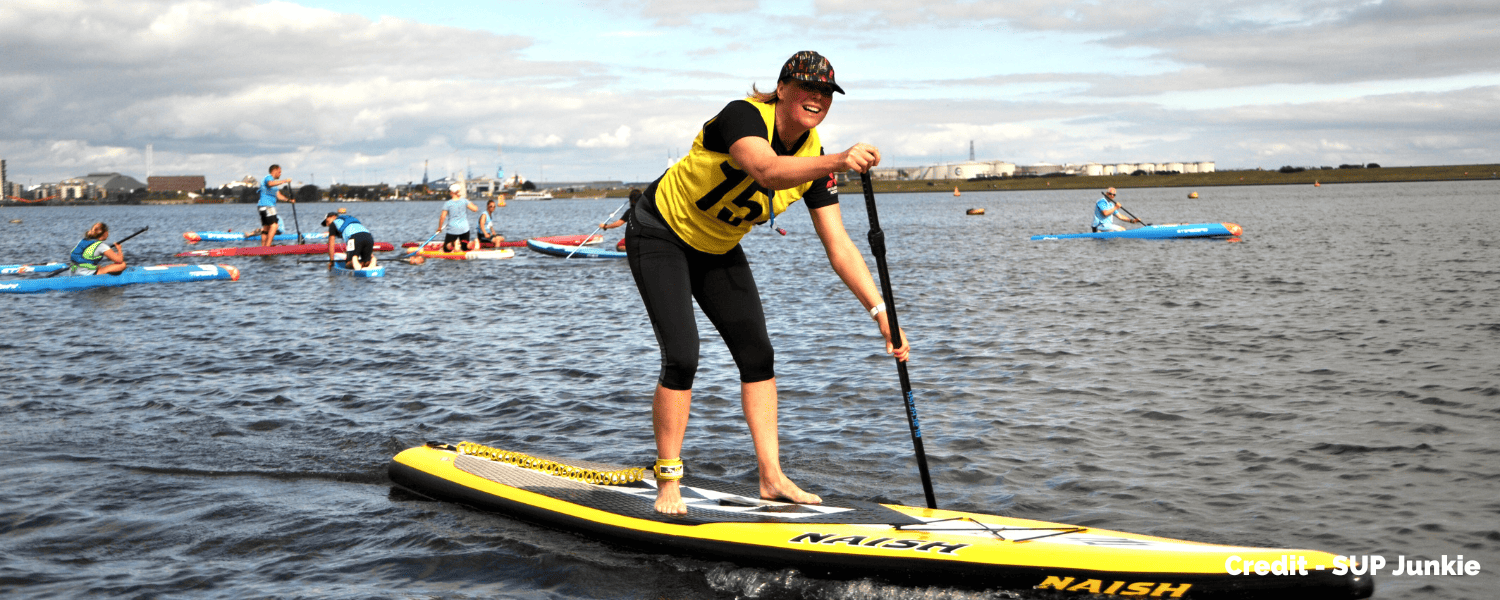 Sarah Marshall mid SUP race