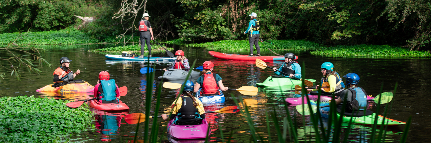 #shepaddles group on the water