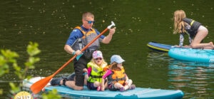 paddle boarding with kids