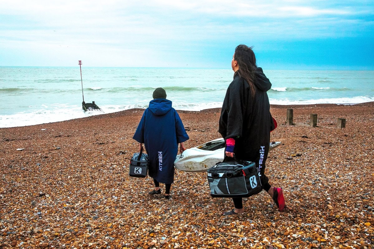 Keeping warm and dry after a paddle with a dry robe